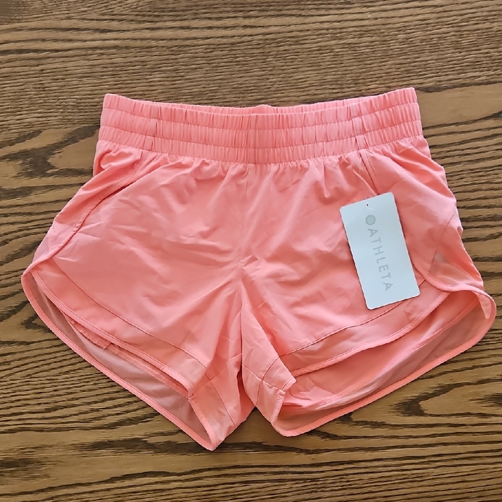 NWT Athleta Mesh Racer Run 4" Short